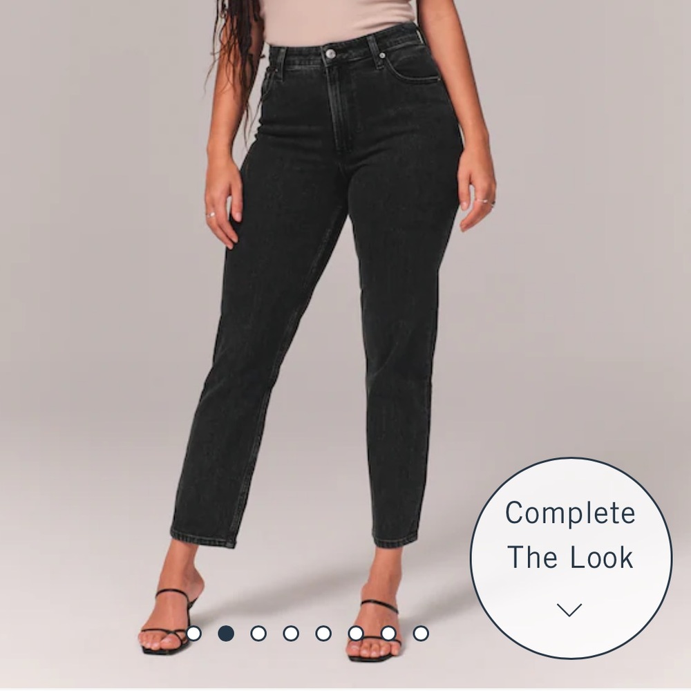 Abercrombie curve love mom high rise jeans